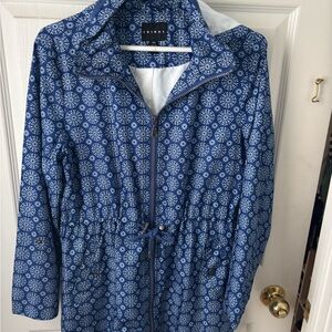 Tribal Blue Patterned Utility Jacket